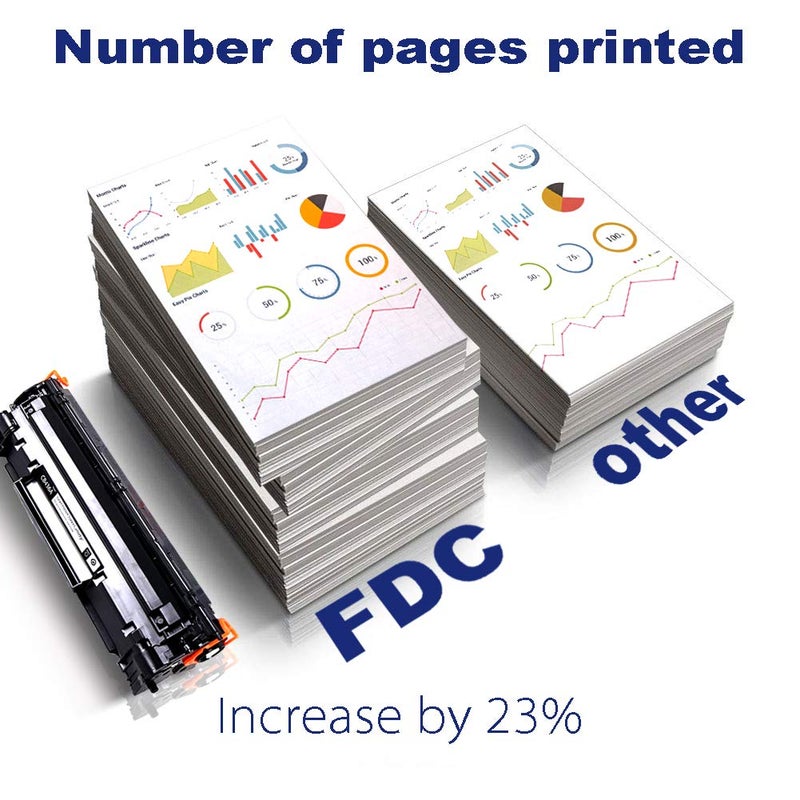 FDC Print Toner CB436A 36A Toner Cartridge Compatible for HP LaserJet M1522n M1522nf MFP P1505 P1505n M1120 M1120n Printers Ink 2,000 Pages (2-Pack ) - Image 3